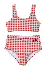 Seaside Gingham / Two Piece Swimsuit / Cherry