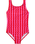 Small Waves / One Piece Swimsuit / Hot Pink