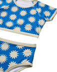 Soleil Two Piece Rashguard Swimsuit / Bleu