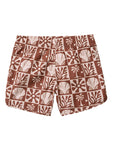Seaesta Scallop Retro Flare Boardshort / Beach Checks / Coconut