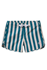 Seaesta Scallop Retro Flare Boardshort / Cabana Stripe / Charleston