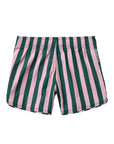 Seaesta Scallop Retro Flare Boardshort / Cabana Stripe / Pink Palms