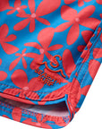 Seaesta Scallop Retro Flare Boardshort / Daisy / Crimson