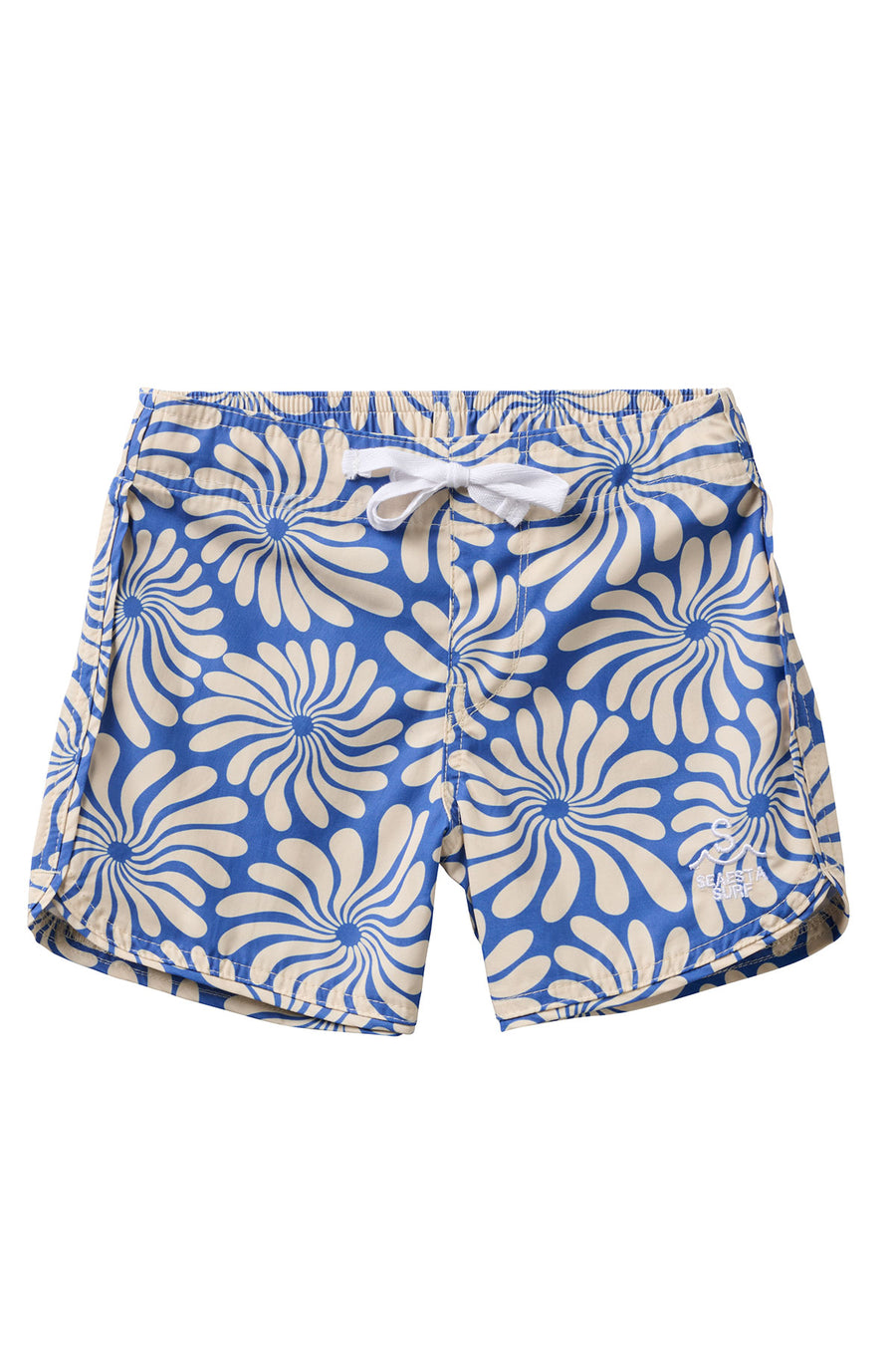 Wavy Flowers / Boardshorts / Navy Blue