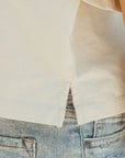 Cropped Boxy Surfer Girl Tee / Blue & Yellow