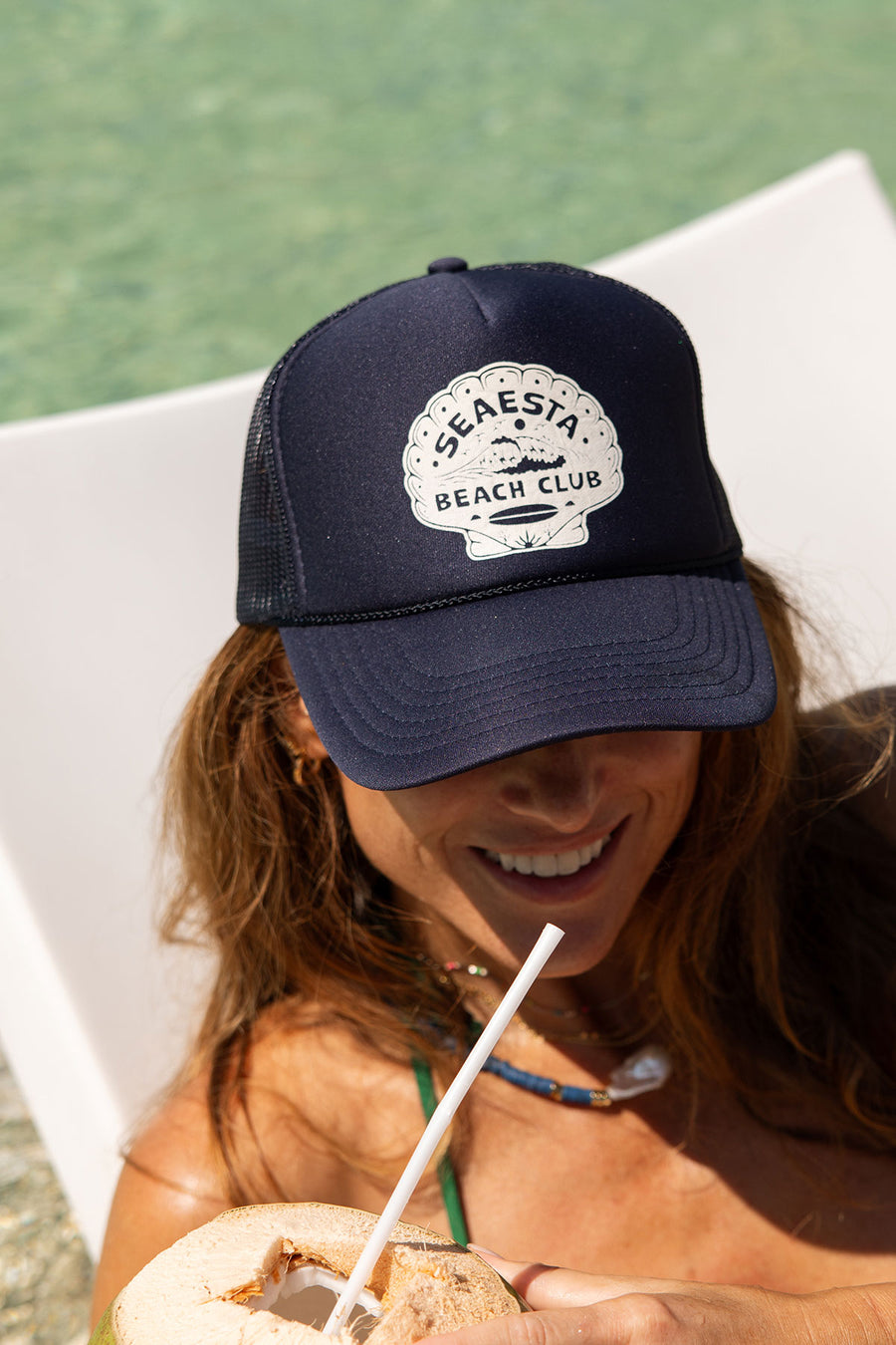 Seaesta Beach Club Snapback Trucker Hat / Adult