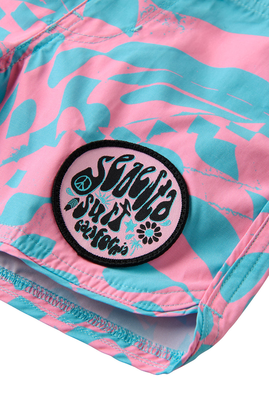 Seaesta Scallop Retro Flare Boardshort / Hazy Daze / Bubblegum