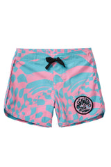 Seaesta Surf Boys Boardshorts – Scallop Retro Flare in Hazy Daze Bubblegum