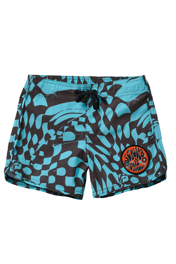 Seaesta Scallop Retro Flare Boardshort / Hazy Daze / Turquoise