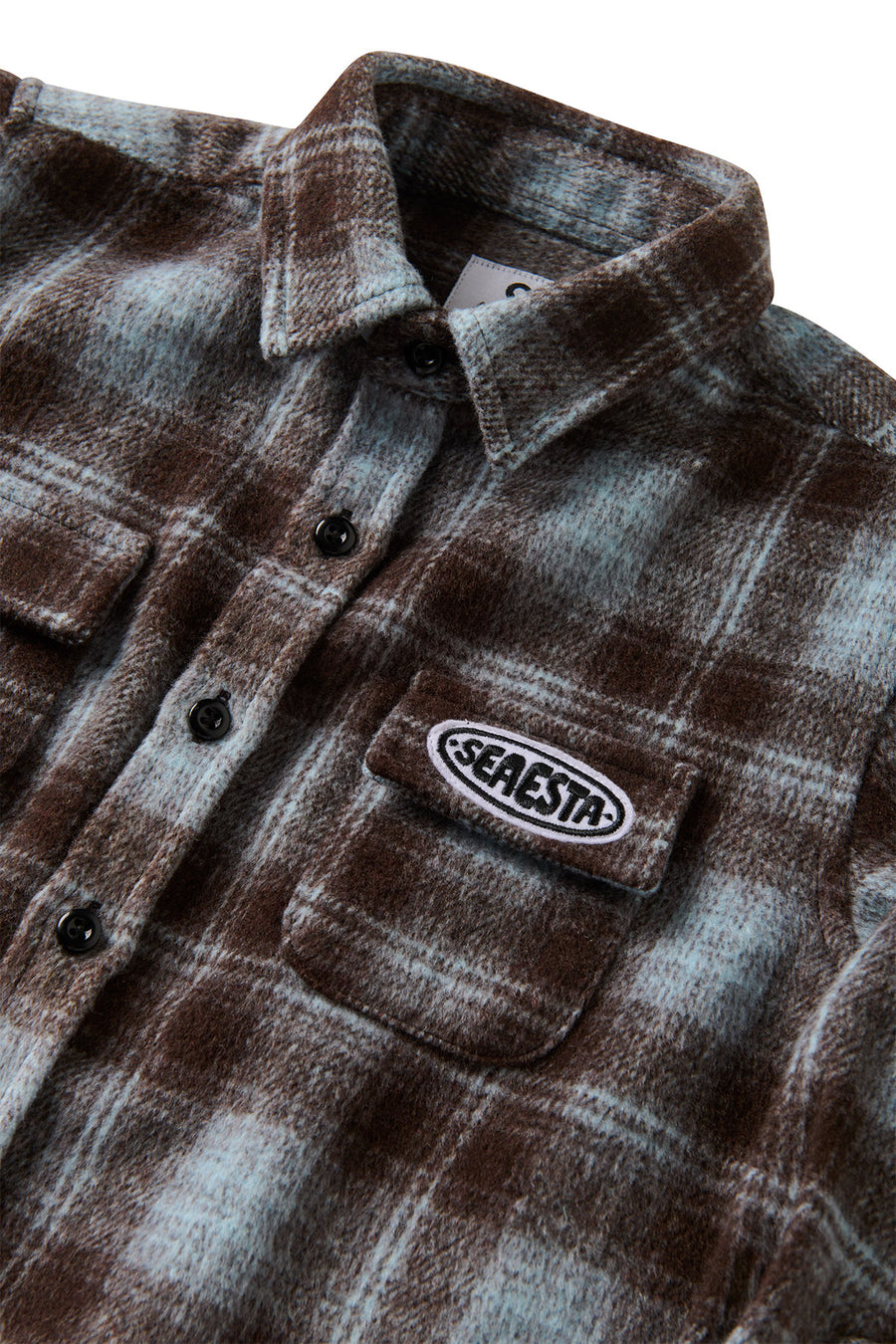Patch Flannel Shirt / Youth / Sky Blue