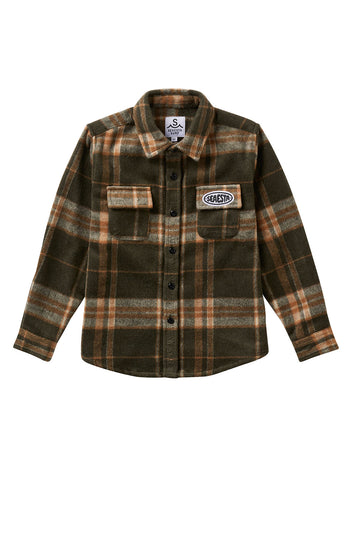 Patch Flannel Shirt / Youth / Emerald
