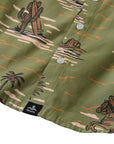 Surfing Cowboy Button Up Shirt / Youth / Cactus