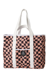 Wavy Checks Recycled Tote Bag / Cocoa