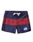 Seaesta Scallop Retro Flare Boardshort / Strand Patch / Navy Blue + Red