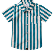 Cabana Stripe Button Up Shirt / Youth / Charleston