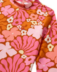 Fleurs / Long Sleeve Surf Suit Swimsuit / Rose
