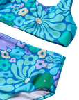 Fleurs / Two Piece Swimsuit / Aqua