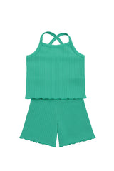 Ribbed Knit Lounge Set / Watermelon