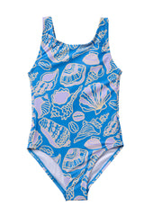 Seashells / One Piece Swimsuit / Periwinkle