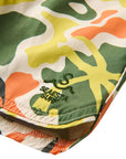 Seaesta Scallop Retro Flare Boardshort / Palm Tree Camp / Orange