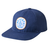 Shoreline Patch Snapback Hat / Navy Blue