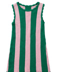 Striped Knit Mini Dress / Pink Palms