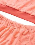 Seashell Terry Set / Neon Peach
