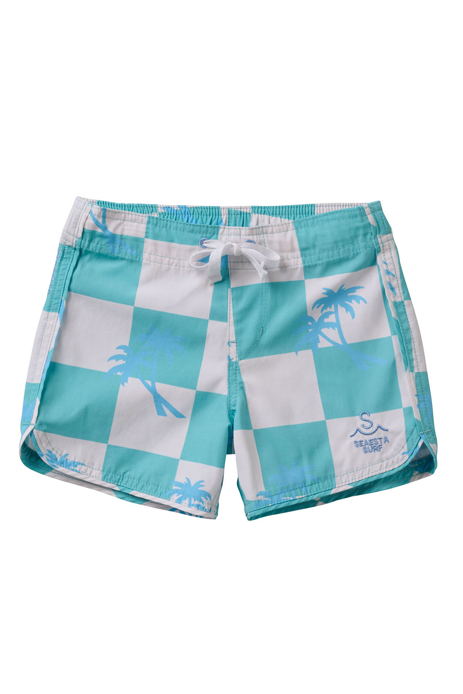 Seaesta Scallop Retro Flare Boardshort / Tropical / Denim