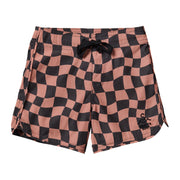 Seaesta Scallop Retro Flare Boardshort / Wavy Checks / Cocoa / Boardshorts