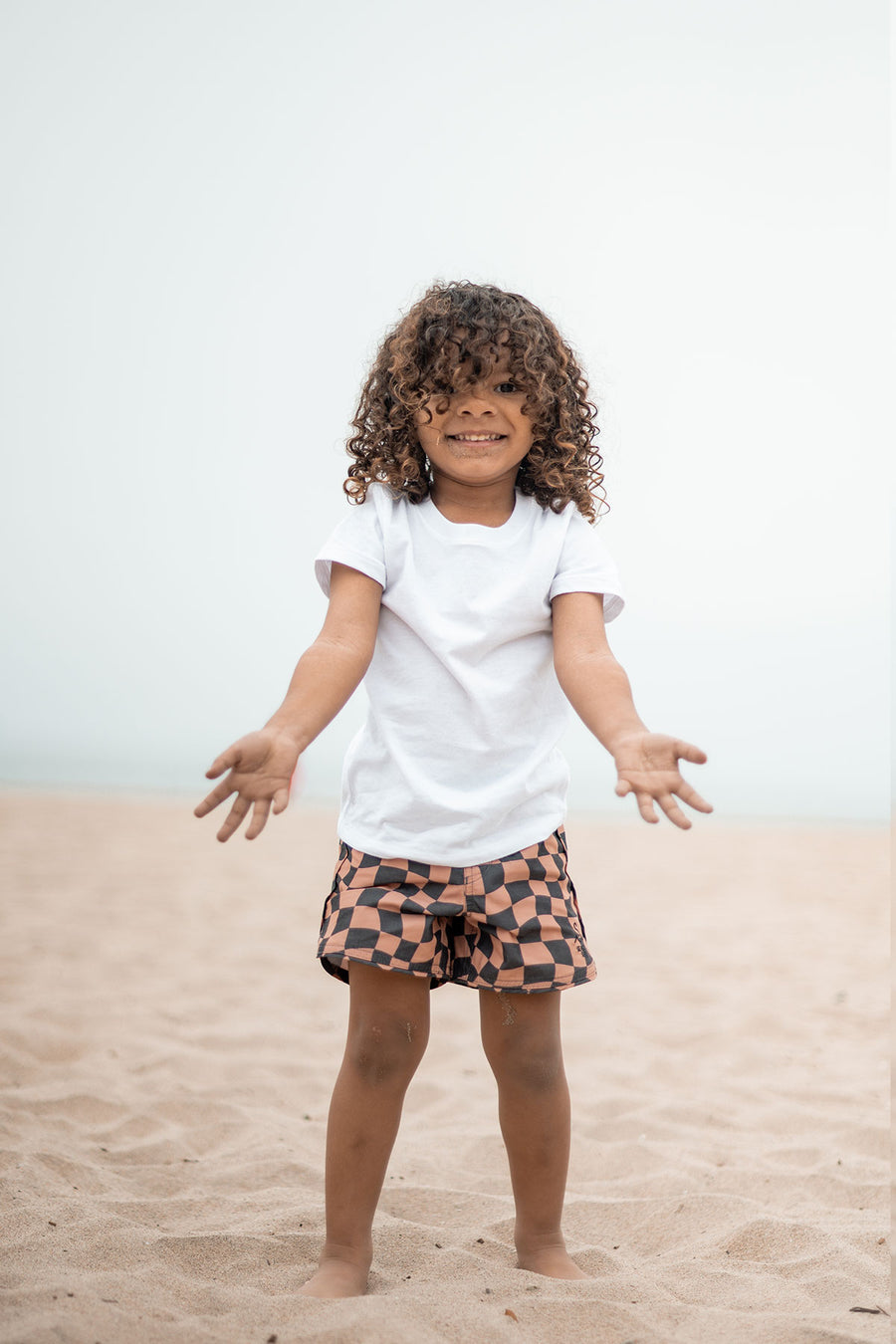 Seaesta Scallop Retro Flare Boardshort / Wavy Checks / Cocoa / Boardshorts