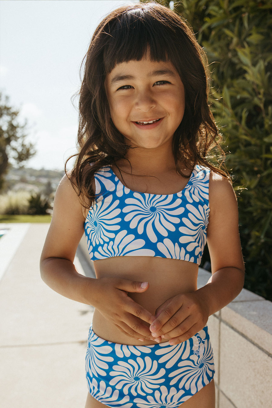 Wavy Floral / Two Piece Swimsuit / Panama