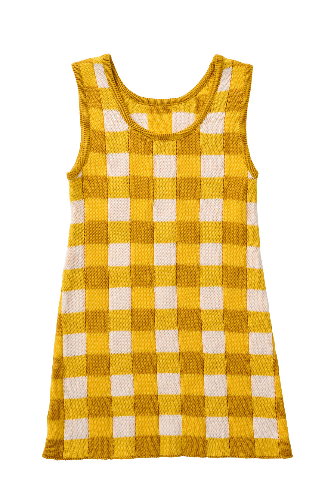 Striped Knit Mini Dress / Golden 2/3