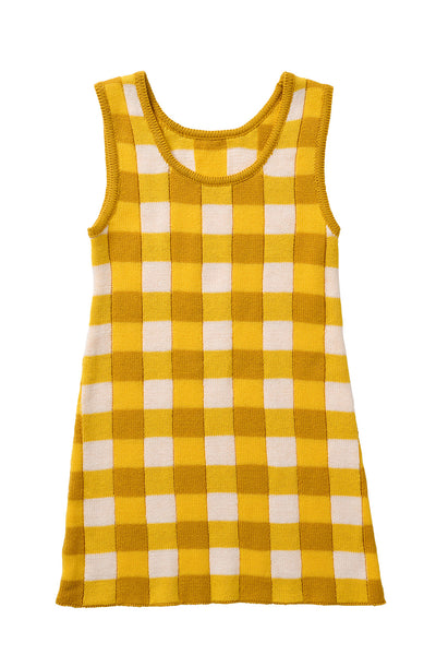 Striped Knit Mini Dress / Golden 2/3