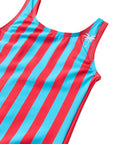 Cabana Stripe / One Piece Swimsuit / Cherry