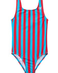 Cabana Stripe / One Piece Swimsuit / Cherry