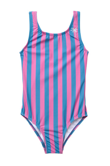 Cabana Stripe / One Piece Swimsuit / Strawberry