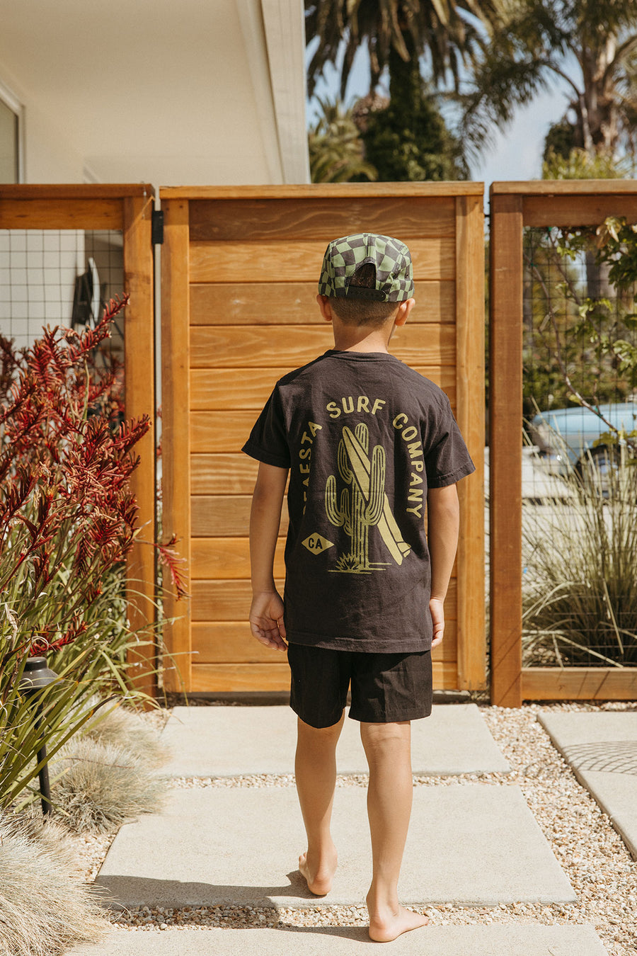 Surf Cactus Tee / Youth / Charcoal