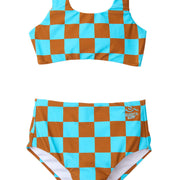 Caribbean Checks / Sport Two Piece Swimsuit