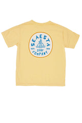 Seaesta Surf Co / Shoreline Tee / Faded Mustard Yellow / Youth
