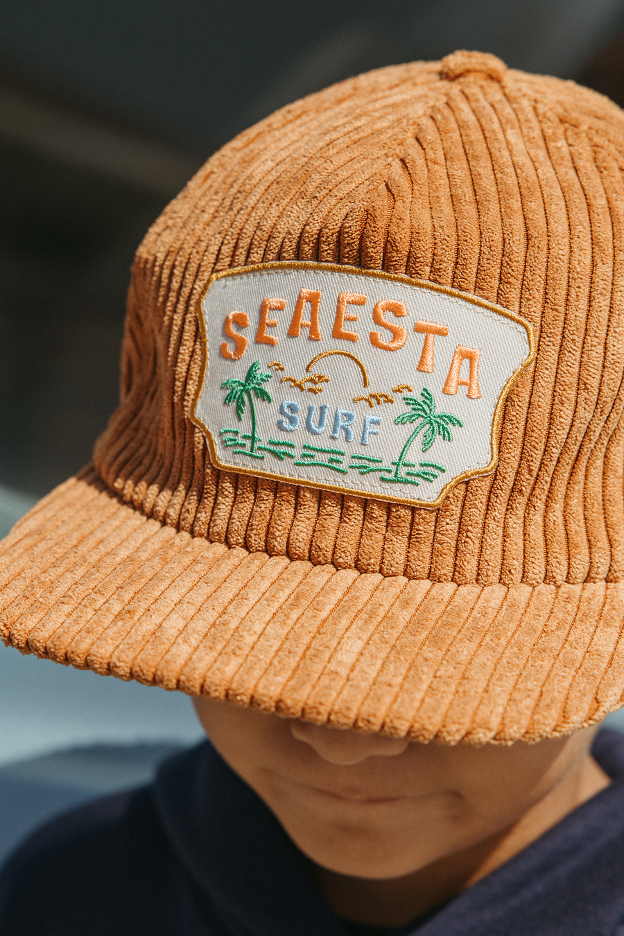 Cord Snapback Hat / Tan