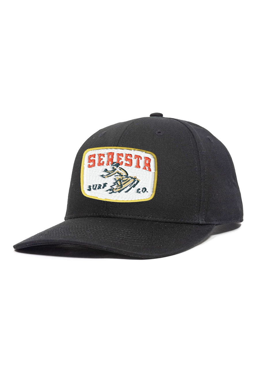 Surf Cowboy Patch Snapback Hat / Charcoal