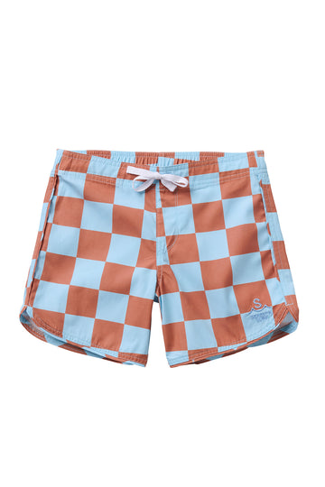 Seaesta Surf x Heather Taylor Home / Candy Check Boardshorts / Sky Blue