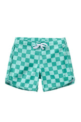 Seaesta Surf x Heather Taylor Home Boardshorts - Scallop Retro Flare in Emerald