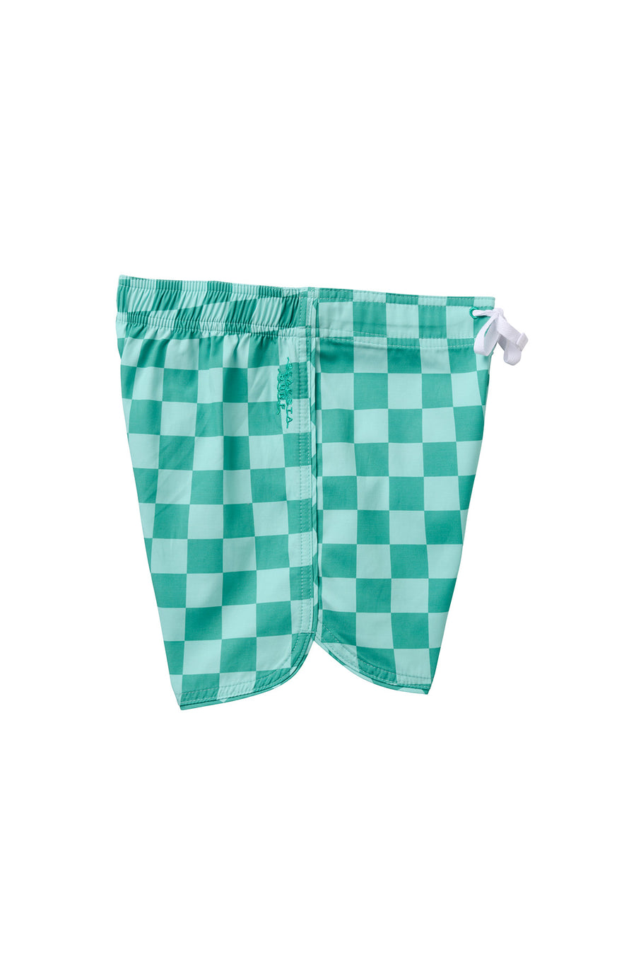 Seaesta Surf x Heather Taylor Home / Candy Check Boardshorts / Emerald