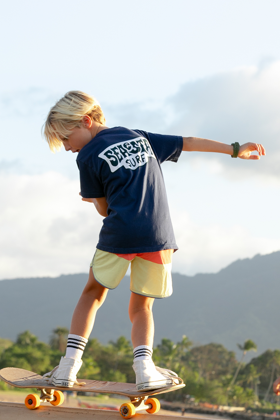 Patch Tee / Faded Navy Blue / Youth