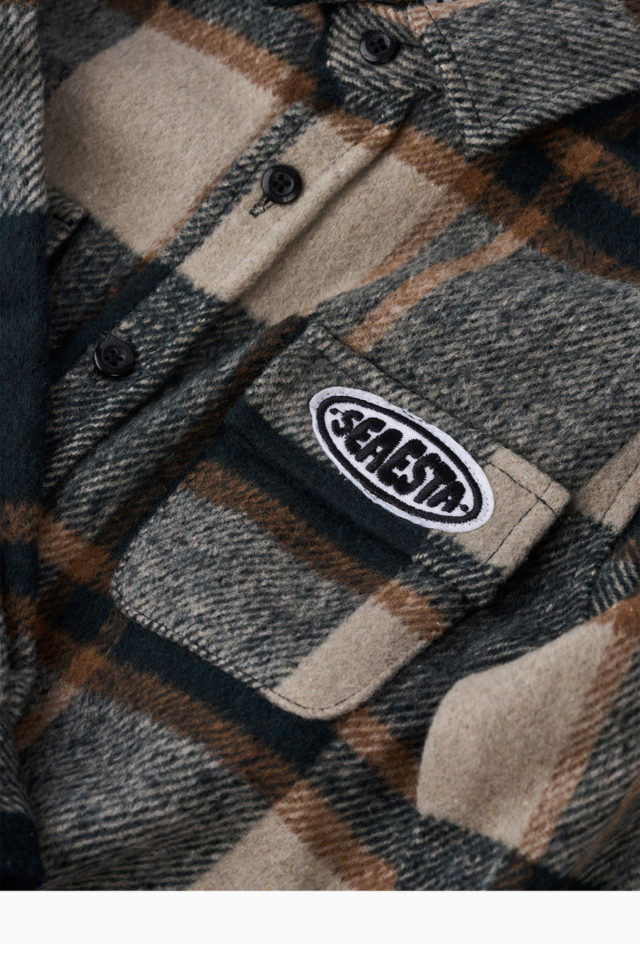 Patch Flannel Shirt / Youth / Emerald