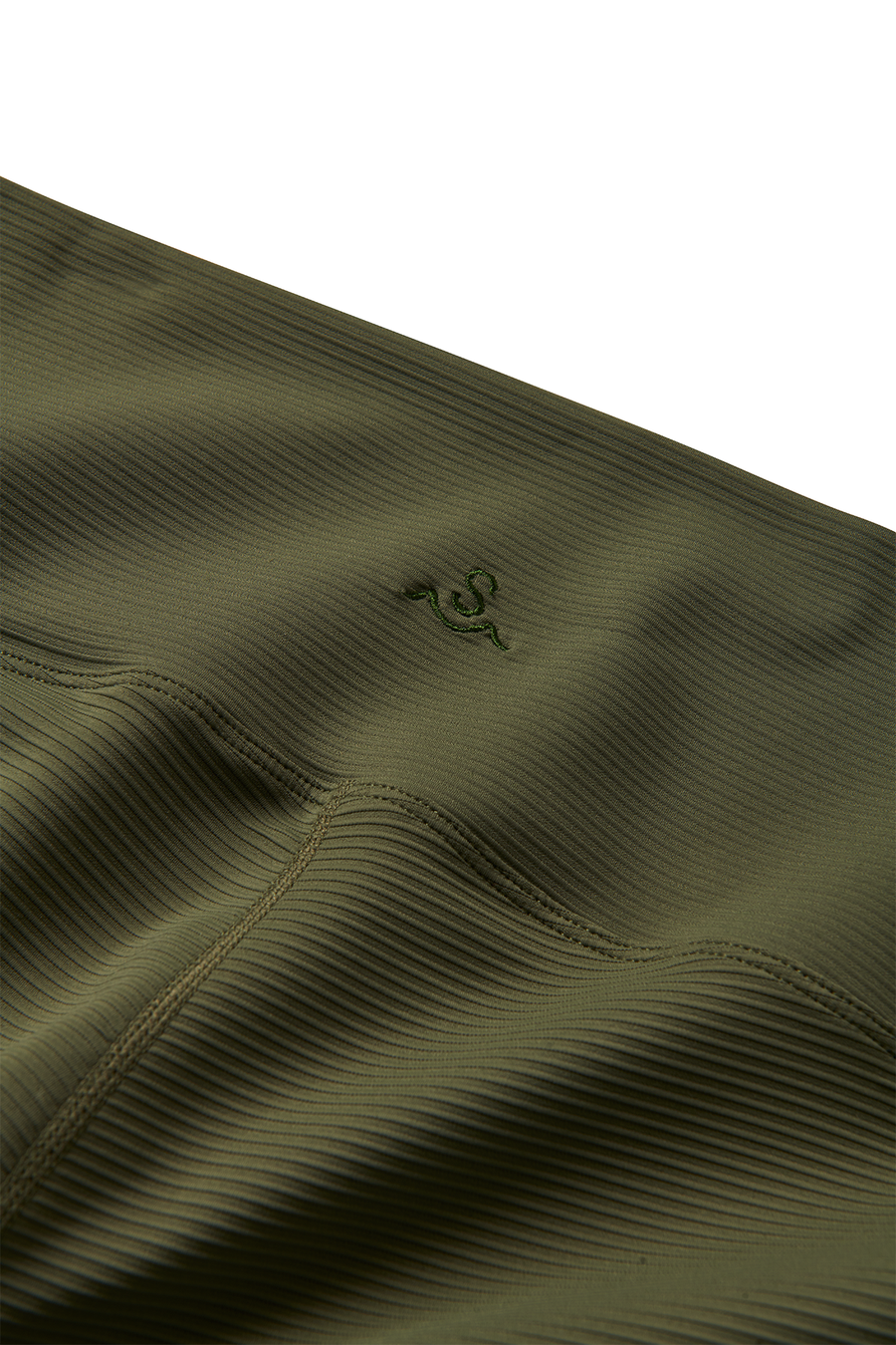 Women's Bike Shorts / Ribbed Fabric / Seaweed