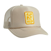 Tan Embroidered Surf Eat Nap Snapback Hat