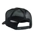 Black Embroidered Surf Eat Nap Snapback Trucker Hat