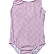 Wavy Checks Swimsuit / Lavender